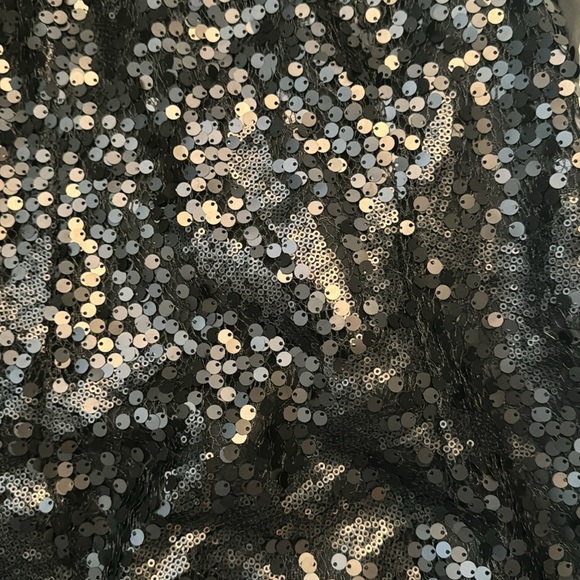 Sexy black sequined mini dress - Picture 3 of 5